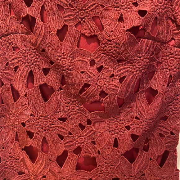 Red Dress Boutique Cranberry Crochet Dress - Picture 2 of 4
